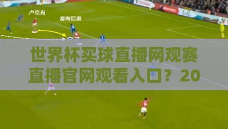 世界杯买球直播网观赛直播官网观看入口？2026年观赛指南来了！
